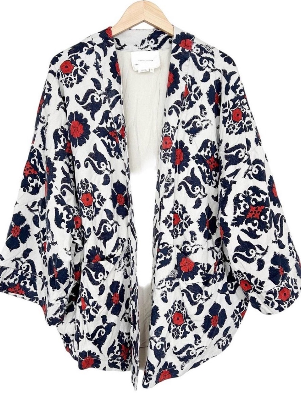 Anthropologie Eleanor Kimono Open Front Jacket Cardigan Sz XL
